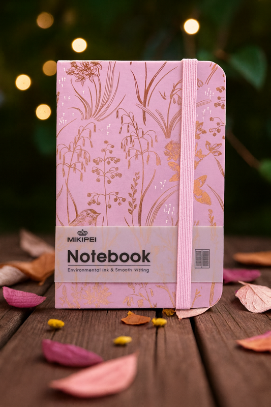 Agenda pequeña flor tallada