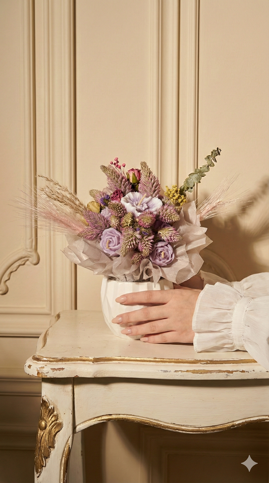 Base en vela Monochrome Bloom