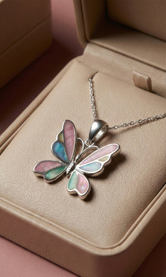 Collar Papillon Nacré