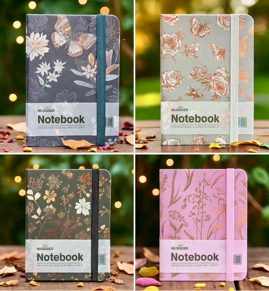 Agenda pequeña flor tallada
