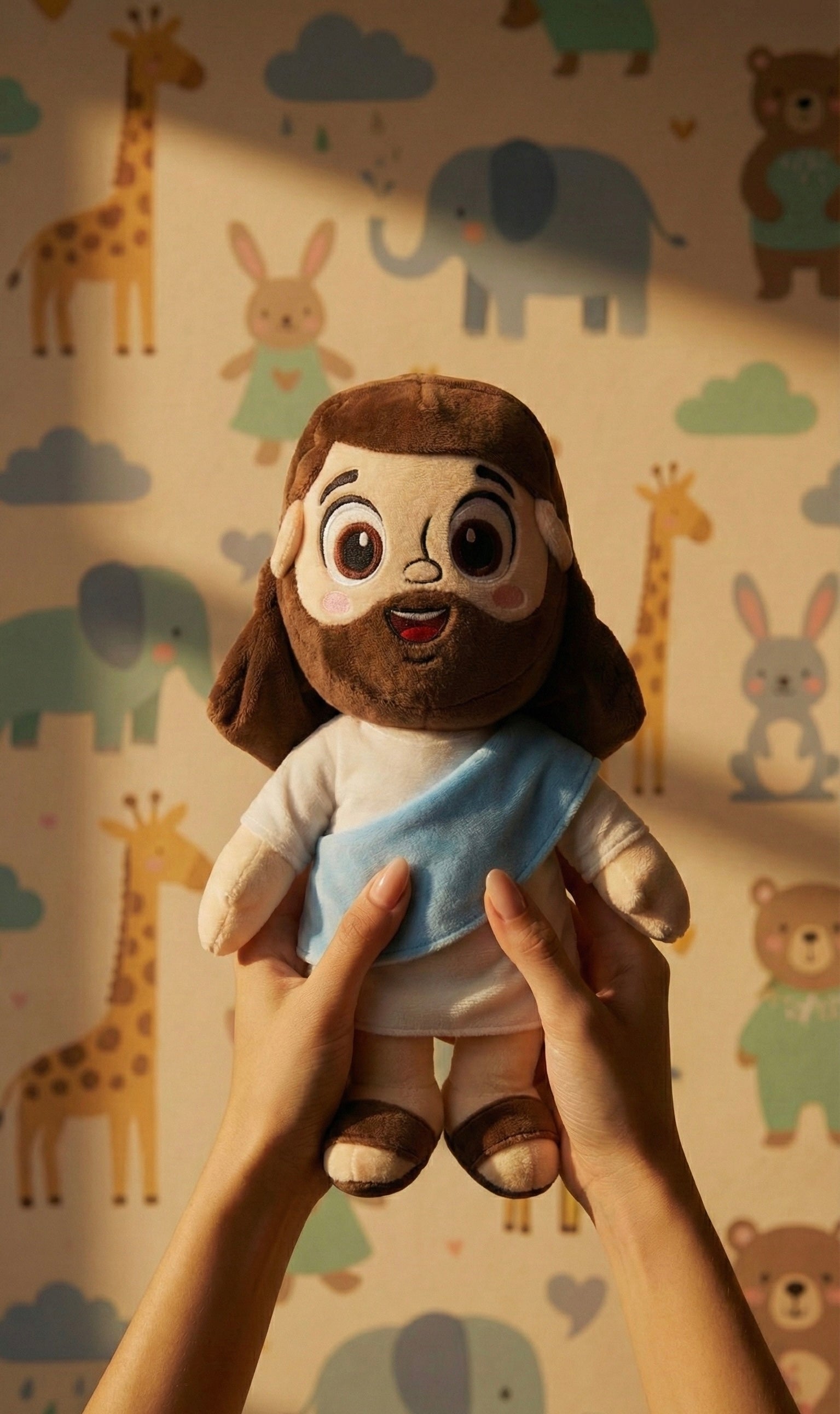 Muñeco De Peluche Jesús Con Respiración, Música Y Luces – Alivia La Ansiedad Y Ayuda A Dormir, 40 Cm