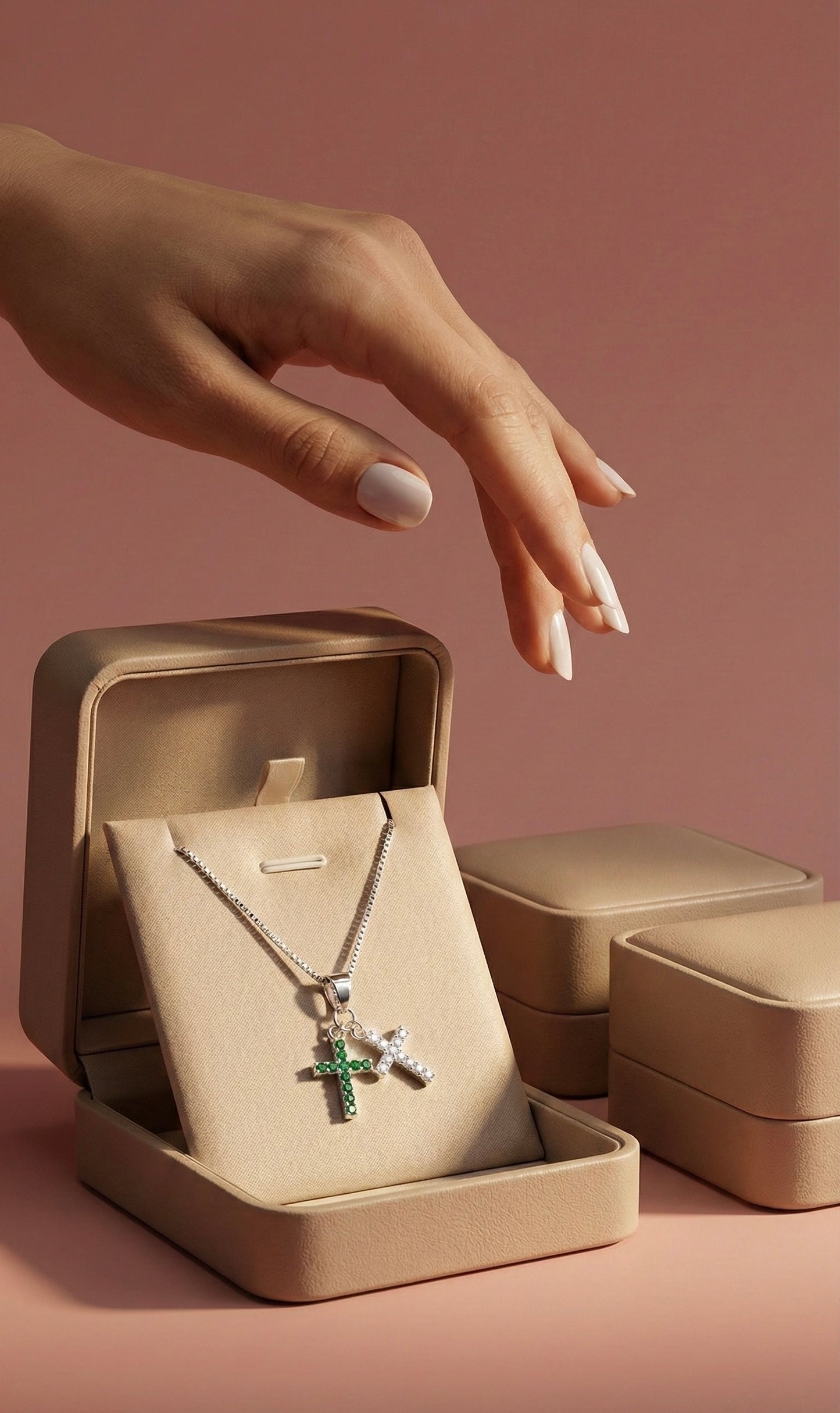 Collar Doble Cruz Esencia