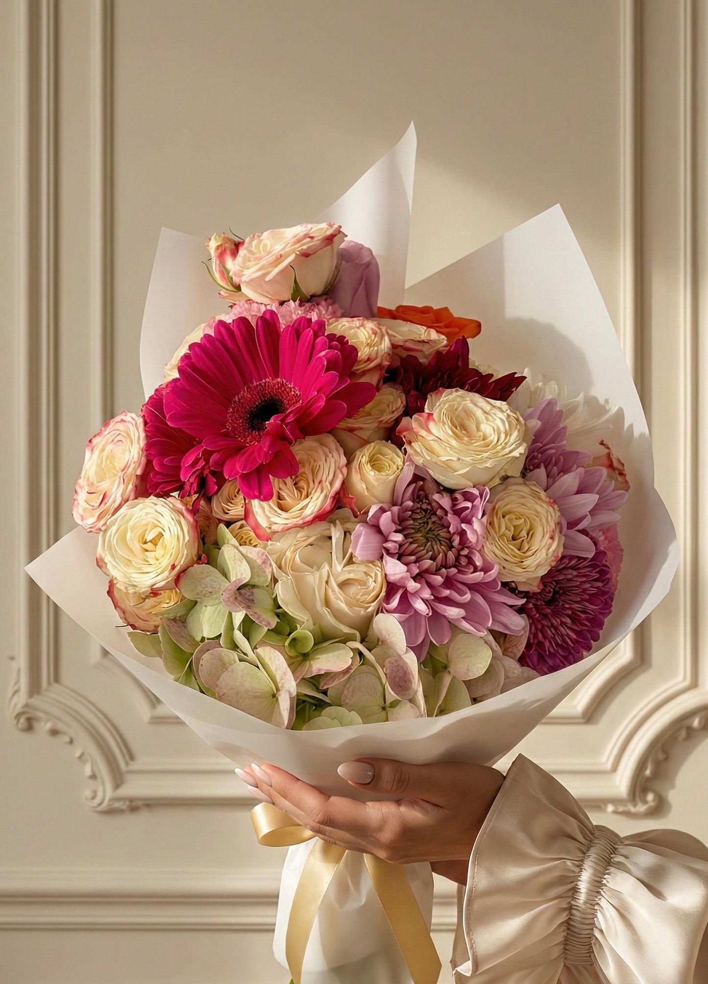 Bouquet de flores Rosé Lumière