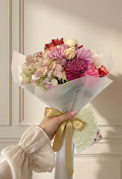 Bouquet de flores Rosé Lumière