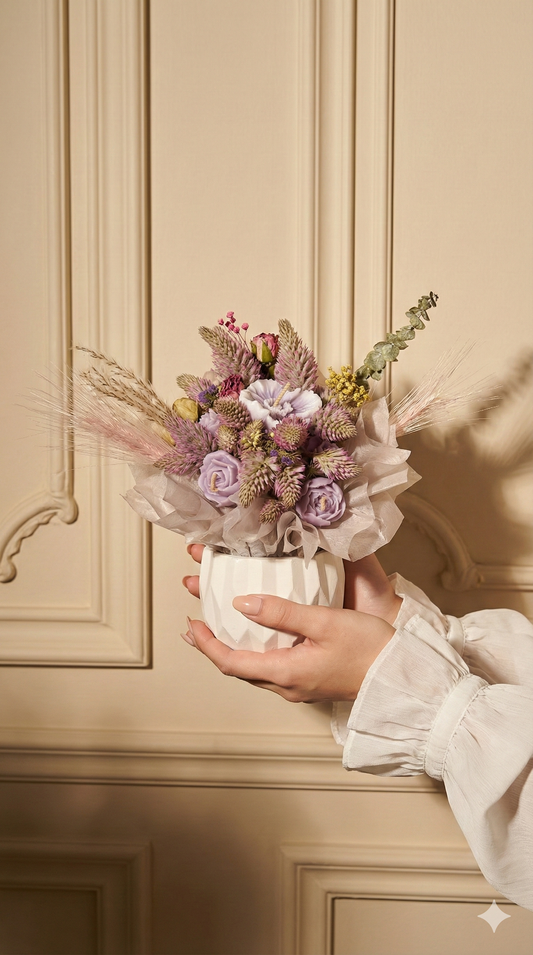 Base en vela Monochrome Bloom